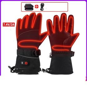 Heating Gloves Outdoor Skiing Cycling (Option: Gloves 2700 Battery Pair-Average Size)