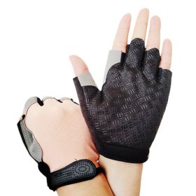 Anti Slip And Breathable Gloves With Exposed Fingers (Option: Orange-S)