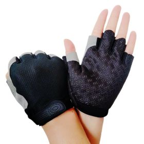 Anti Slip And Breathable Gloves With Exposed Fingers (Option: Black-S)