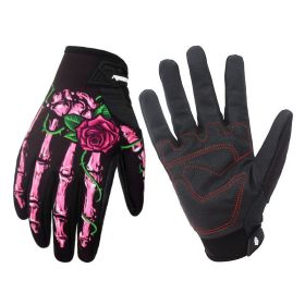 Outdoor Sports Motorcycle Cycling Riding Gloves (Option: Pink-S)