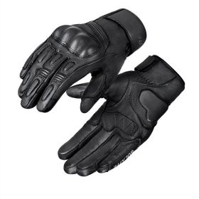 Men And Women Riding Motorcycle Windproof Mountain Gloves (Option: Black-M)
