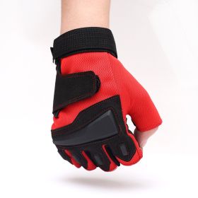 Male Fashion Casual Sports Shock-absorbing And Wear-resistant Gloves (Option: YD10 Red-XL)
