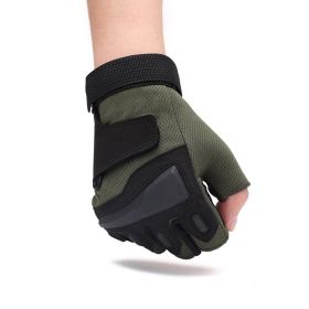 Male Fashion Casual Sports Shock-absorbing And Wear-resistant Gloves (Option: YD10 Army Green-XL)