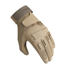 Male Fashion Casual Sports Shock-absorbing And Wear-resistant Gloves (Option: TD03 Khaki-M)