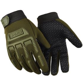Children's Tactical Anti Slip All Finger Long Finger Gloves (Option: Freelancer Military Green-M)