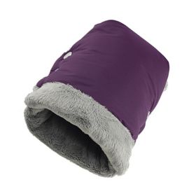Baby Windproof And Antifreeze Trolley Gloves (Color: Purple)