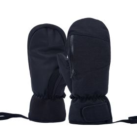 Waterproof Touch Screen Saver Warm Gloves (Option: Black-M)
