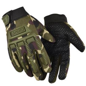Children's Tactical Anti Slip All Finger Long Finger Gloves (Option: Freelancer camouflage-M)