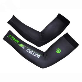 Cycling Ice Sleeve Breathable Cool Outdoor Sports (Option: Pioneer Black Green-XL)