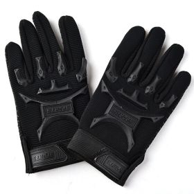 Children's Tactical Anti Slip All Finger Long Finger Gloves (Option: Seal pup black-M)