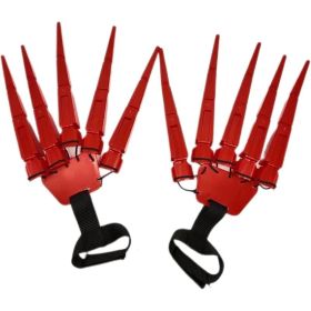 Knuckle Movable Flexible Glove Toy Halloween (Option: Red claw set)