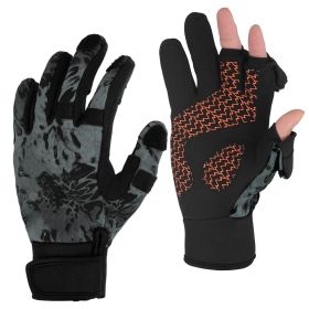 Non Slip And Warm Fishing Gloves (Option: Black-S)