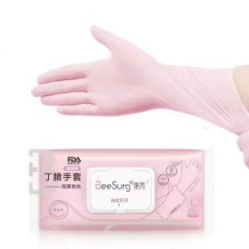 Men And Women Waterproof Durable Kitchen Dishwashing Work Latex Gloves (Option: Pink-S-30PCS)