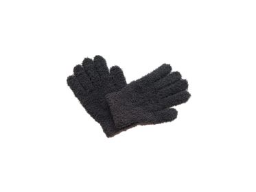 Cute Plush Gloves Women's Winter Thickening (Option: Dark Gray-Average Size)