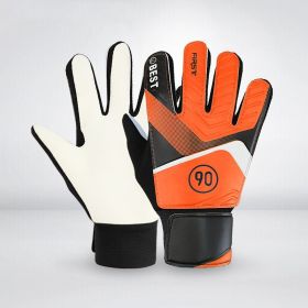 Latex Anti-collision Doorkeeper Gloves (Option: Orange-7)