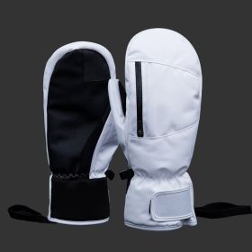 Waterproof Touch Screen Saver Warm Gloves (Option: White-M)