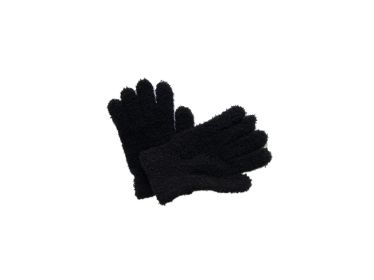 Cute Plush Gloves Women's Winter Thickening (Option: Black-Average Size)