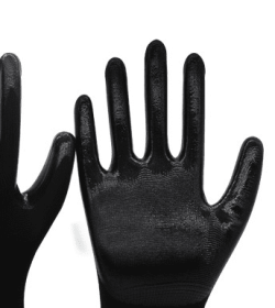 Protective Gloves Wear-Resistant Impregnated Plastic Protection Industrial Belt Rubber (Option: Black-36PCS)