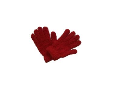 Cute Plush Gloves Women's Winter Thickening (Option: Red-Average Size)
