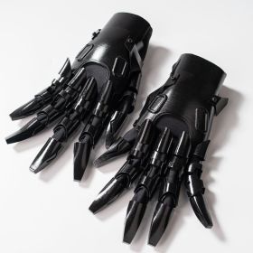 Punk Mechanical Knight Hand Armour Men's And Women's Gloves (Option: Black-Man-One size)