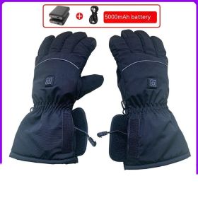 Winter Smart Heating Gloves Touch Screen (Option: Glove 5000 Battery Pair-Average Size)