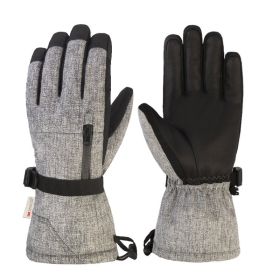 Winter Windproof And Warm Gloves (Option: Hemp grey-XL)