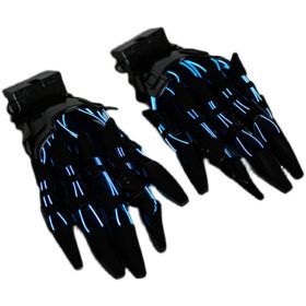 Men's And Women's Mechanical Luminous Knight Gloves (Color: Blue)
