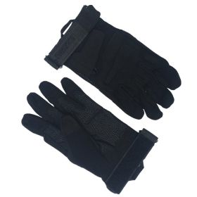 Men's Fashionable Non-slip Wear-resistant Cycling Gloves (Option: Black-M)