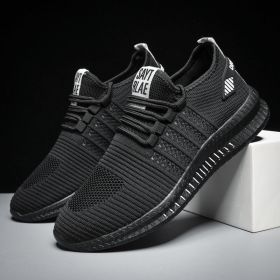 Spring Summer Autumn Hot Trainers Shoe Men Lightweight Sneaker Breathable Running Hiking Soft Outdoor Lace-up Tennis Comfortable (Color: Black white, size: 43)