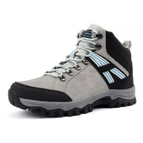 New Arrival Classics Style Men Hiking Shoes Lace Up Male Sport Walking Outdoor Jogging Trekking Sneakers Free Shipping High Top (Color: Brown, size: 39)