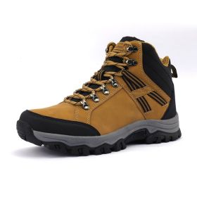 New Arrival Classics Style Men Hiking Shoes Lace Up Male Sport Walking Outdoor Jogging Trekking Sneakers Free Shipping High Top (Color: Gray, size: 46)
