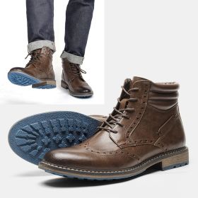2022 Ankle Boots for men Size 39-48 Men's Martin boots Wootten Brand Hiking boots Leather Shoes for men (Color: 655, size: 42)
