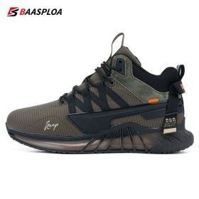 Baasploa New Men Winter Hiking Sneaker Waterproof Keep Warm Casual Shoes Comfortable Cotton Casual Shoes for Male 2022 (Color: 124702-KQL, size: 44)