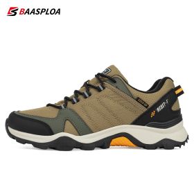 Outdoor Hiking Shoes for Man Waterproof Travel Shoes Fashion Leather Comfortable Climbing Sport Sneaker Baasploa 2022 (Color: 113203-KQ, size: 45)