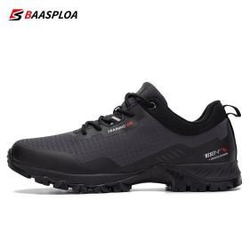 Man's Anti-Skid and Wear-Resistant Mountain Hiking Shoes Waterproof Outdoor Sneaker Comfortable Male Shoes Baasploa New (Color: 123202-SH, size: 46)