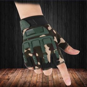 Half Finger Tactical Outdoor Sports Mountaineering Gloves (Option: Childrens camouflage-One size)