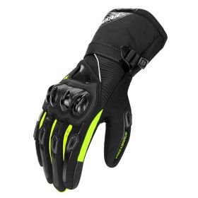 Motorcycle Glove Anti Skid Touch Screen (Option: Fluorescent green-2XL)