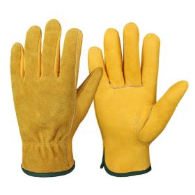 Breathable, Non-slip, Wear-resistant Construction Site Welder Protective Work Gloves (Option: M)