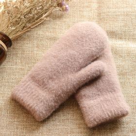 Korean-style Knitted Thermal Gloves (Option: Camel-Average Size)