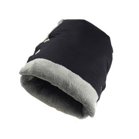 Baby Windproof And Antifreeze Trolley Gloves (Color: Black)