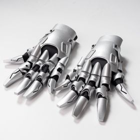 Punk Mechanical Knight Hand Armour Men's And Women's Gloves (Option: Silver-Man-One size)