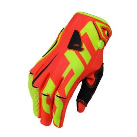 Motorcycle Cycling Bike Off-road Gloves Long Finger Breathable Gloves (Option: Reddish Yellow-XL)