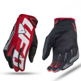 Motorcycle Cycling Bike Off-road Gloves Long Finger Breathable Gloves (Option: Red And White-XL)