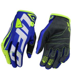Motorcycle Cycling Bike Off-road Gloves Long Finger Breathable Gloves (Option: Blue-XL)